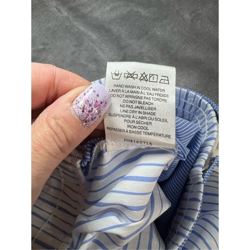 Revolve SER.O.YA Board Shorts Mens Medium Blue Striped Ziggy Swim Trunks NWT
